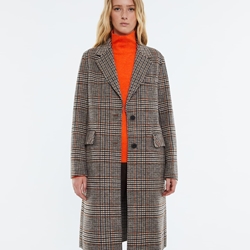 Abrigo cuadros naranja - Imagen 2