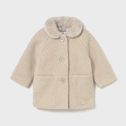 Abrigo rizo arena - Imagen 2