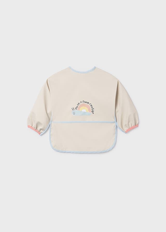 Babero con mangas almendra - Imagen 2