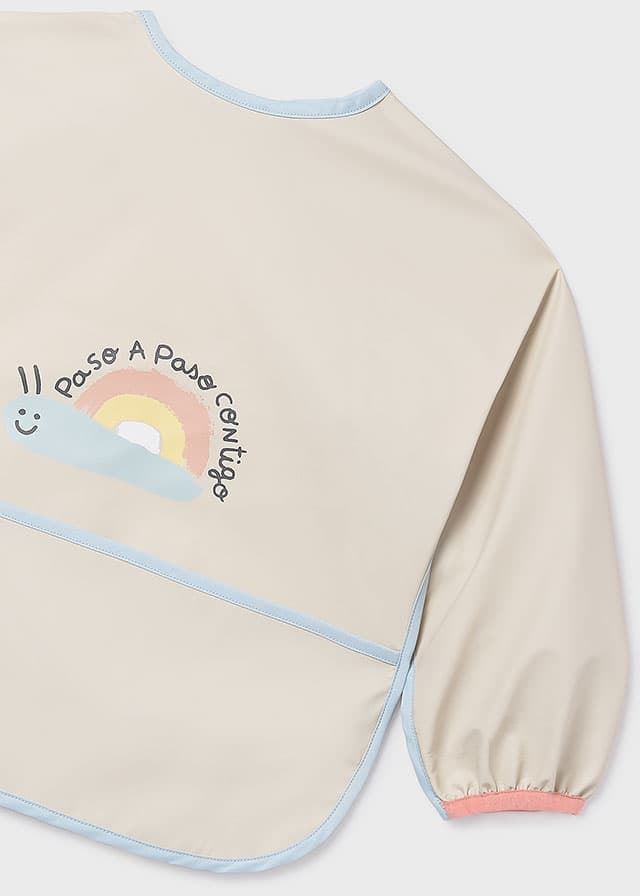 Babero con mangas almendra - Imagen 4