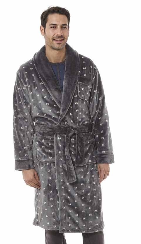 Bata gris estampada - Imagen 1