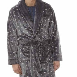 Bata gris estampada - Imagen 1