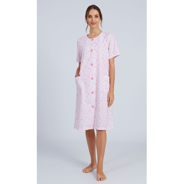 Bata manga corta rosa - Imagen 1