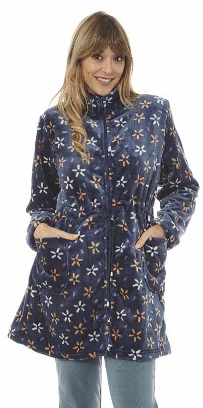 Bata marino estampada corta - Imagen 1