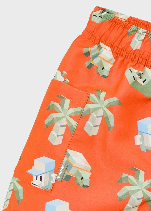 Bañador bermuda naranja - Imagen 3