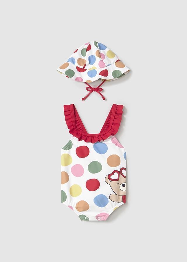 Bañador y gorro rojo - Imagen 1