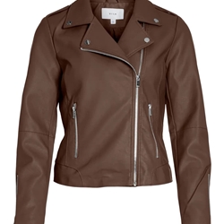 Biker efecto piel vicara marrón - Imagen 1