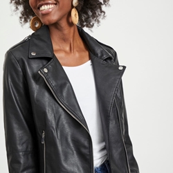 Biker efecto piel vicara negro - Imagen 2