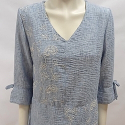 Blusa azul denim - Imagen 1