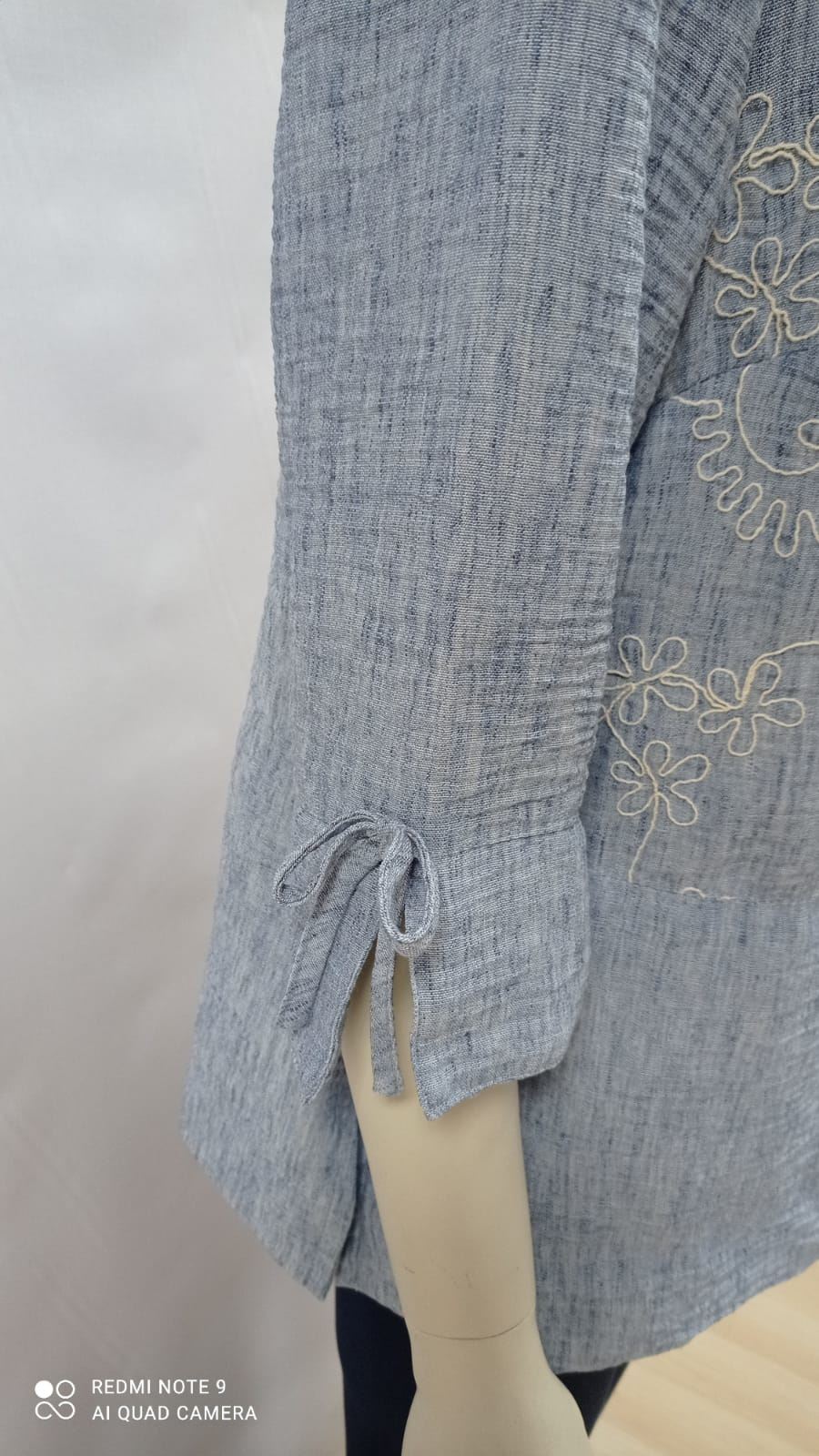 Blusa azul denim - Imagen 3
