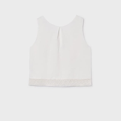 Blusa cinta bordada crudo - Imagen 1