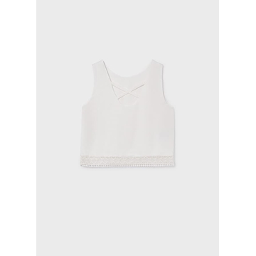 Blusa cinta bordada crudo - Imagen 2