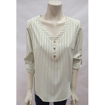 Blusa rayas verde - Imagen 1