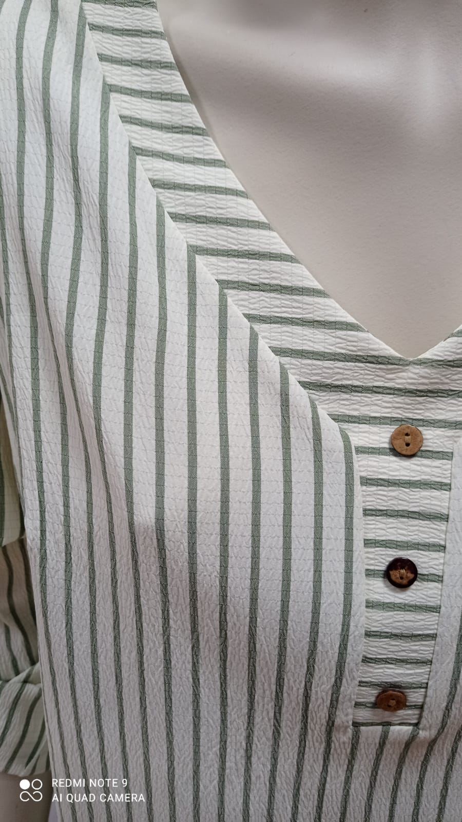 Blusa rayas verde - Imagen 2