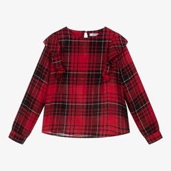 Blusa volantes rojo - Imagen 1