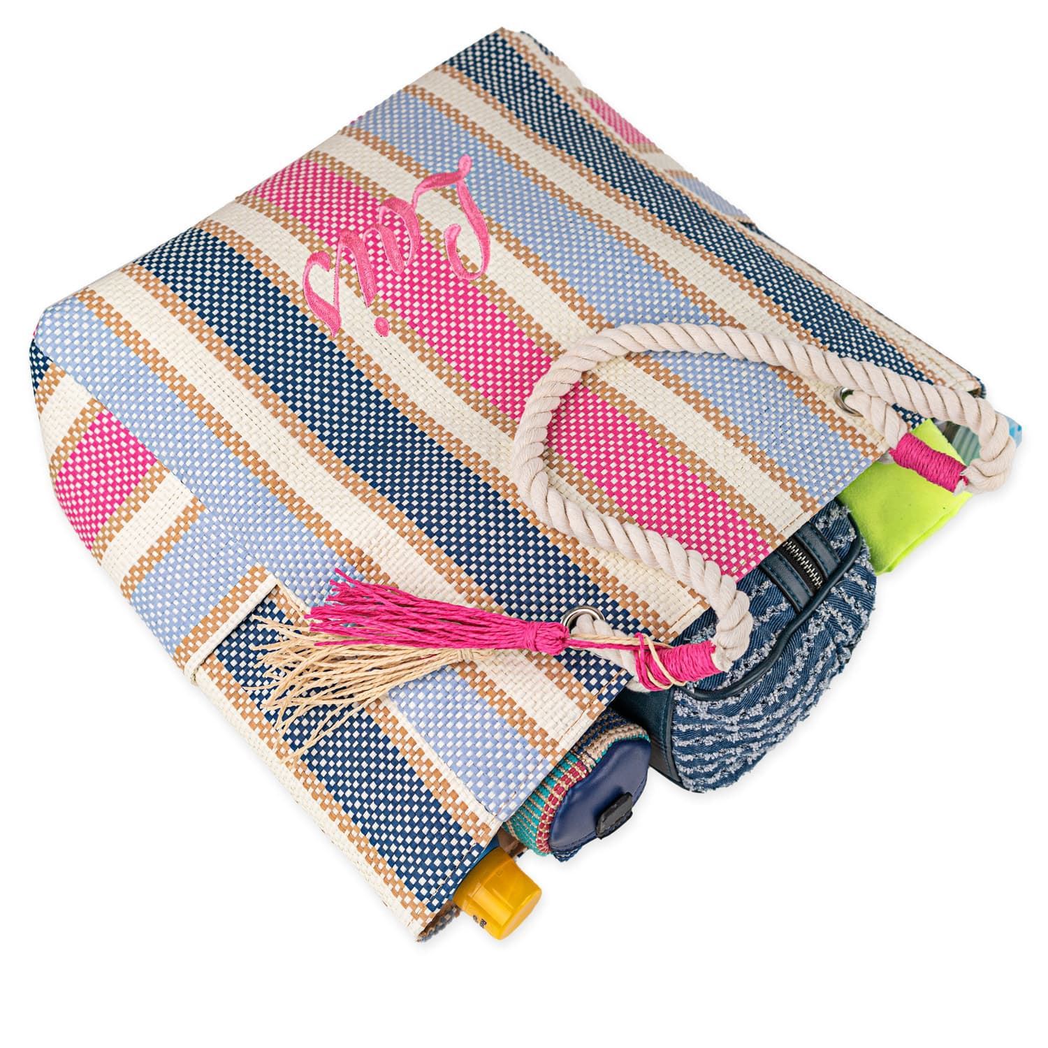 Bolsa de playa fucsia - Imagen 3