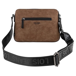 Bolso bandolera marrón-animal print - Imagen 2