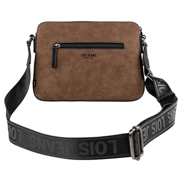 Bolso bandolera marrón-animal print - Imagen 2