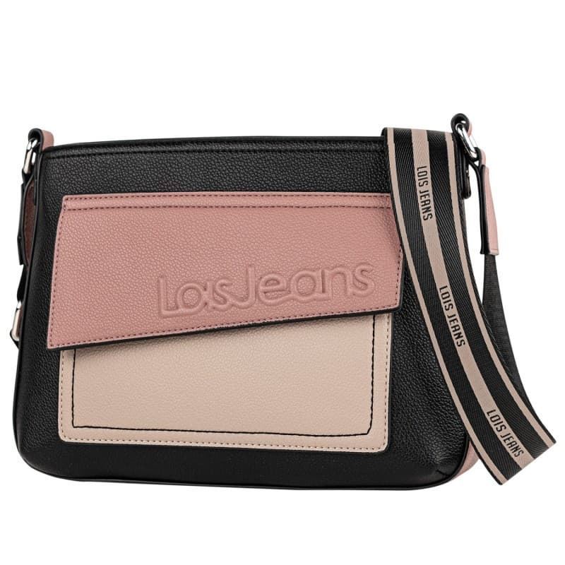 Bolso bandolera negro-rosa - Imagen 1
