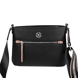 Bolso bandolera negro-rosa - Imagen 2