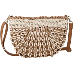 Bolso-bandolera rafia blanco - Imagen 2