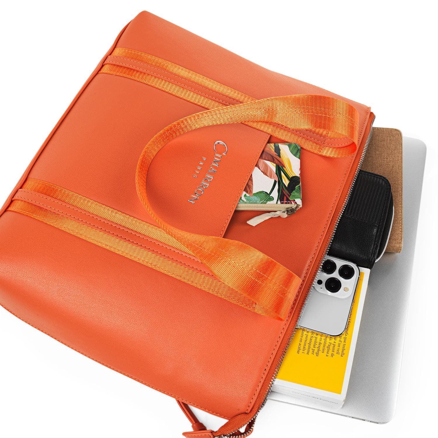Bolso shopper mandarina - Imagen 4