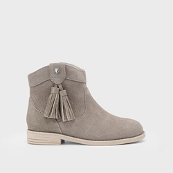 Botín piel serraje taupe - Imagen 1