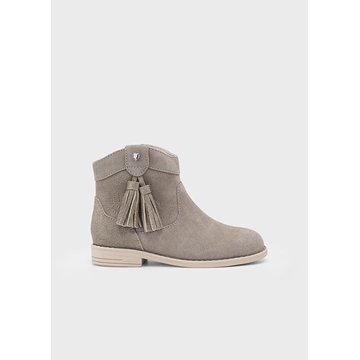 Botín piel serraje taupe - Imagen 1