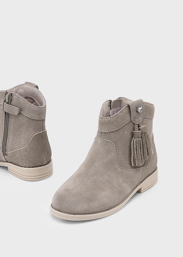 Botín piel serraje taupe - Imagen 2