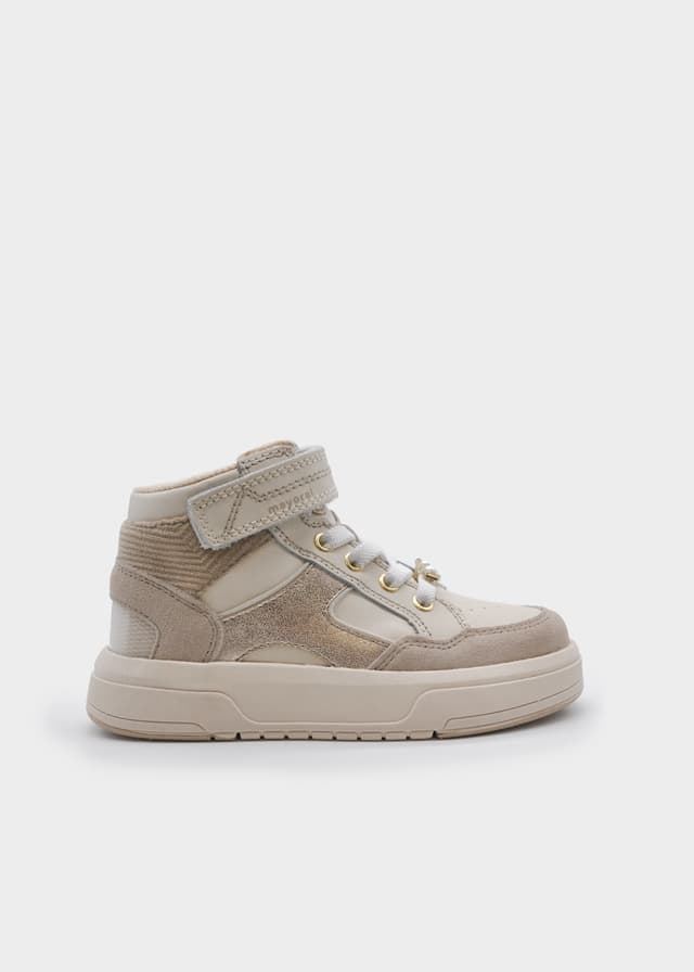 Botín urbano piel beige - Imagen 1