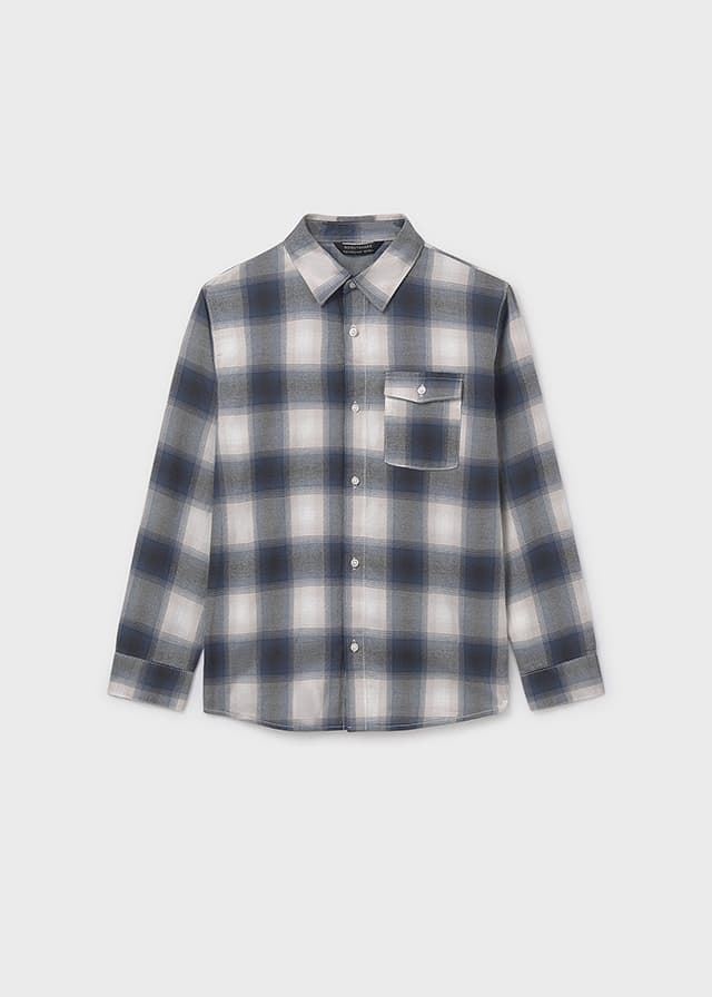 Camisa cuadros gris - Imagen 2
