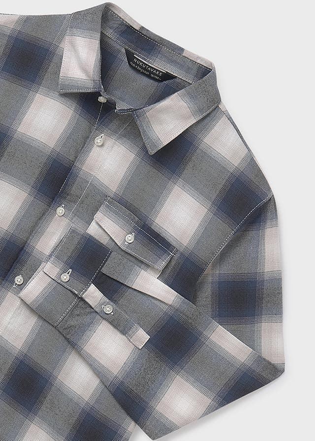 Camisa cuadros gris - Imagen 4