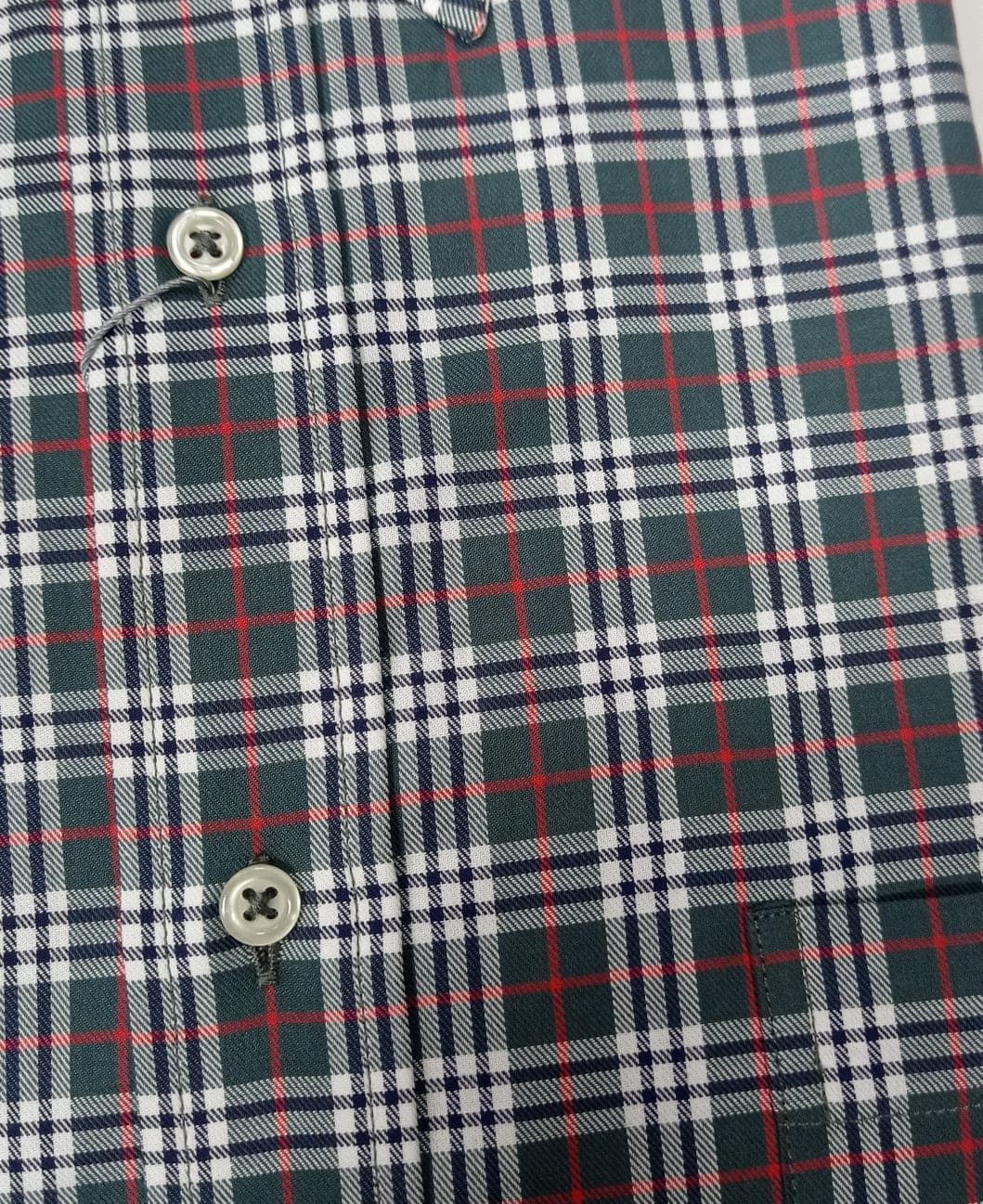 Camisa cuadros verde - Imagen 2