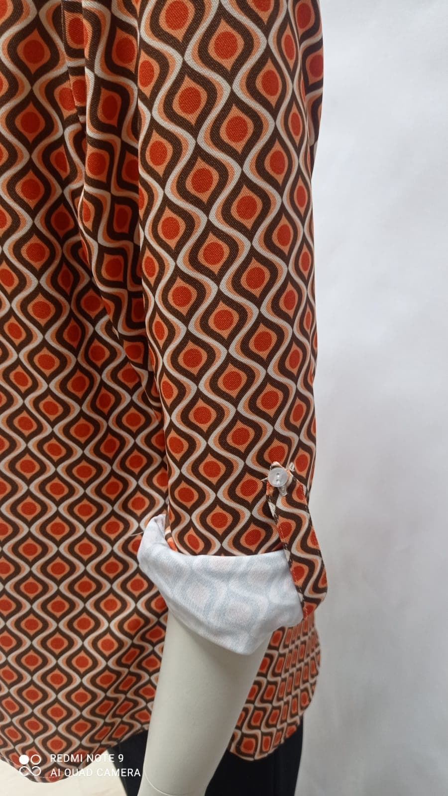 Camisa estampada naranja - Imagen 4