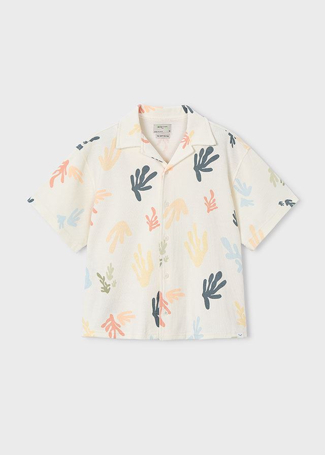 Camisa estampada nata - Imagen 2