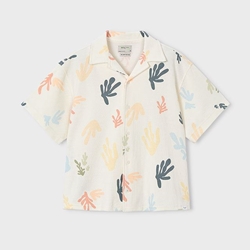 Camisa estampada nata - Imagen 2