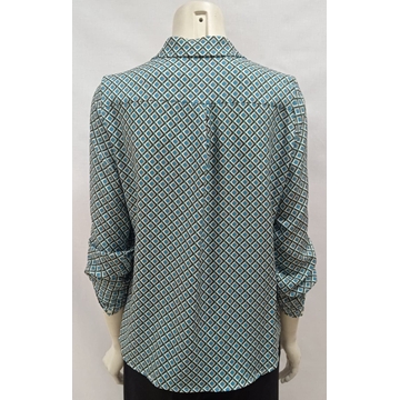 Camisa estampada verde - Imagen 2