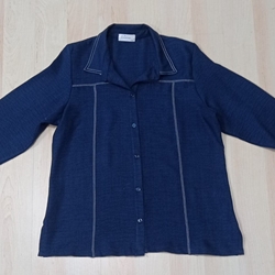 Camisa lino marino - Imagen 2