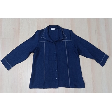 Camisa lino marino - Imagen 2