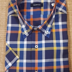 Camisa manga corta cuadros - Imagen 1