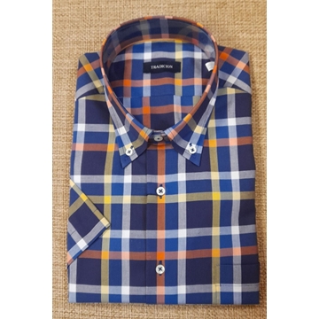 Camisa manga corta cuadros - Imagen 1