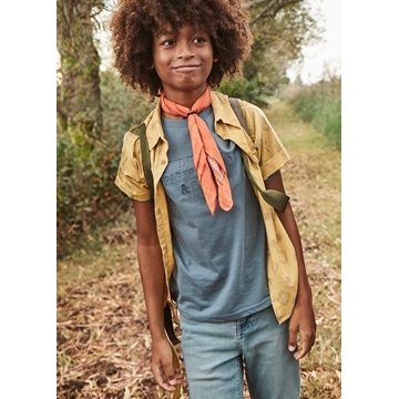 Camisa manga corta estampada sol - Imagen 1