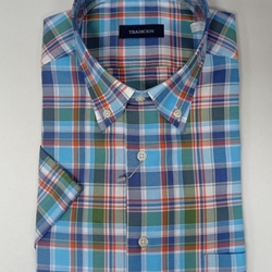 Camisa manga corta turquesa - Imagen 1