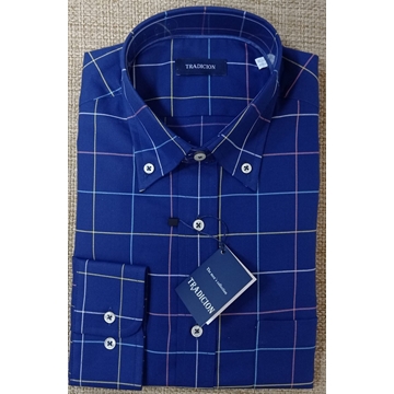 Camisa manga larga azul marino. - Imagen 1