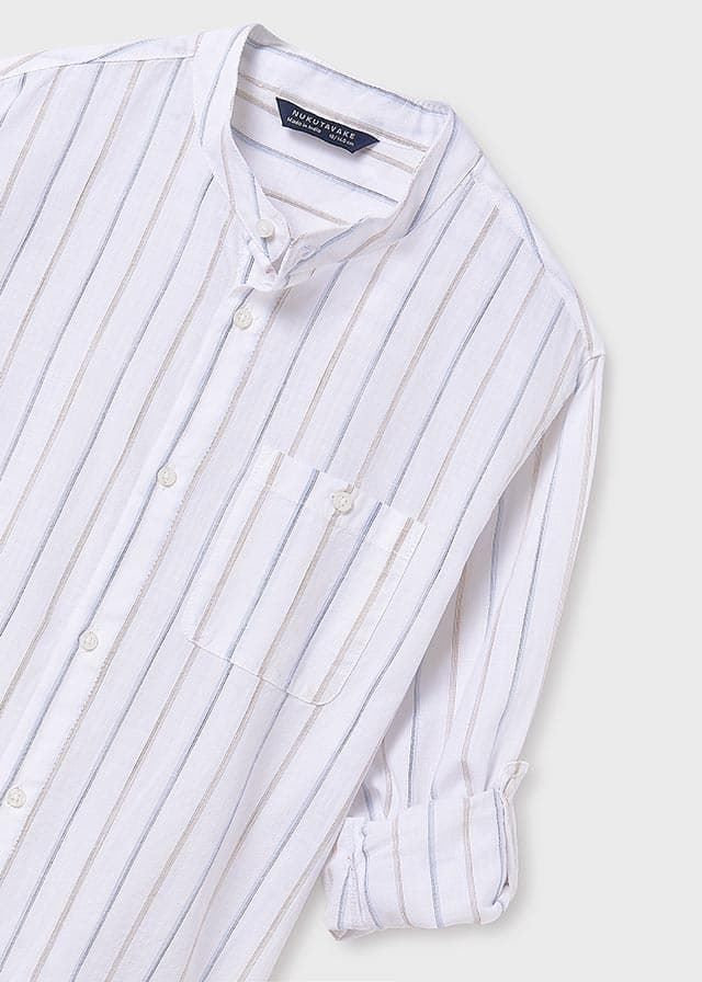 Camisa manga larga cuello mao - Imagen 3