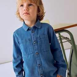 Camisa vaquera azul medio - Imagen 1