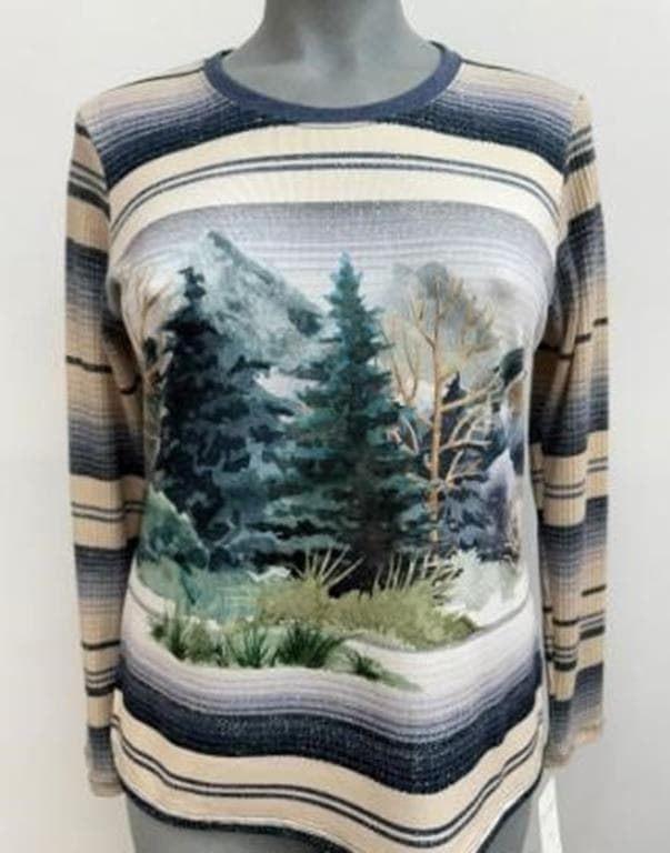 Camiseta abetón azul - Imagen 1