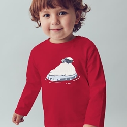 Camiseta aplique rojo - Imagen 1