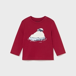 Camiseta aplique rojo - Imagen 2