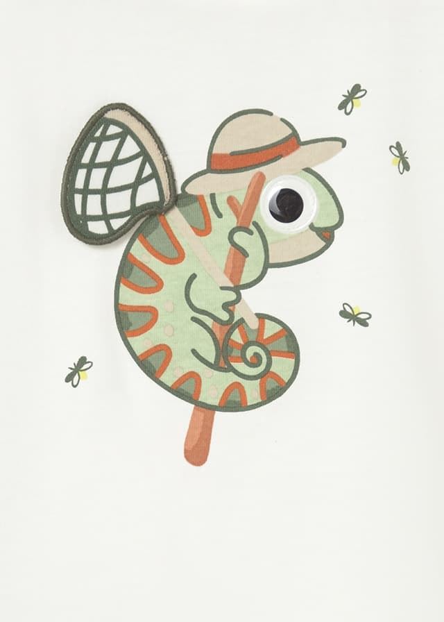 Camiseta apliques play nata - Imagen 3